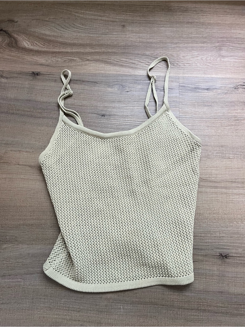 La Hearts Cream Knit Spaghetti-Strap Camisole